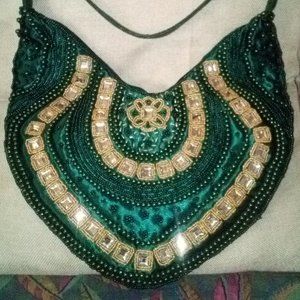 Green sparkly Handbag